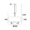 ABU DHABI chrome-white P05406CH-WH Cosmo Light