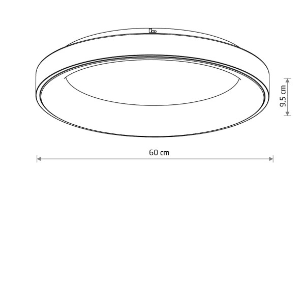 NIKKI ROUND LED white 60W 3000K 11202 Nowodvorski