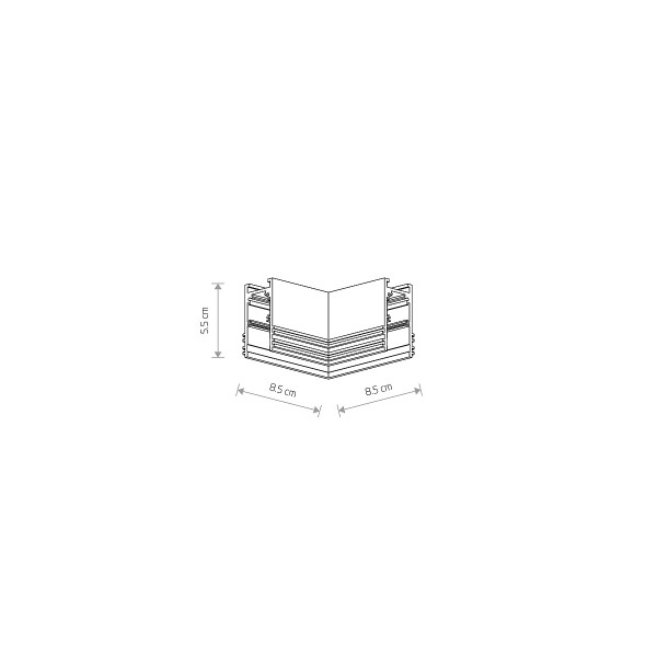 LVM RECESSED HORIZONTAL CORNER white 11622 Nowodvorski