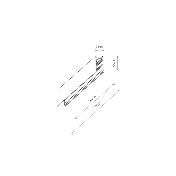 LVM TRACK 2 METRE white 11627 Nowodvorski