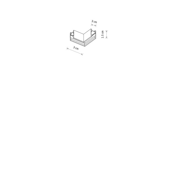 NANO-LVM HORIZINTAL CORNER black 11727 Nowodvorski