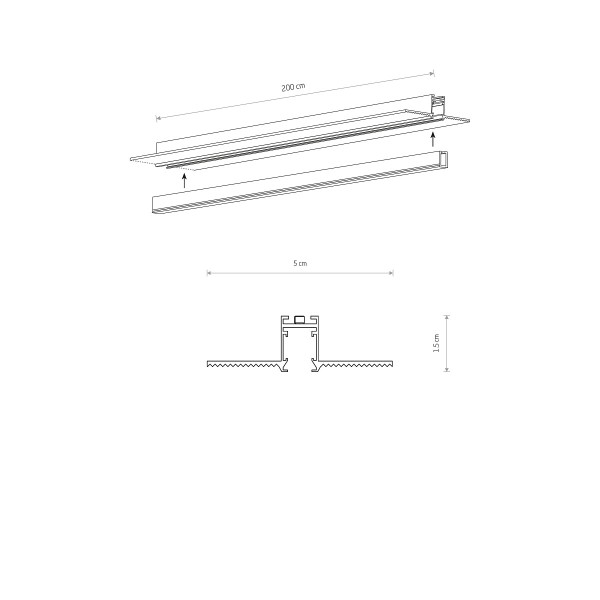 NANO-LVM RECESSED TRACK 2M black 11731 Nowodvorski