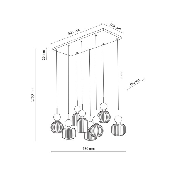 SOPHIA green-cognac VIII 11151 TK Lighting