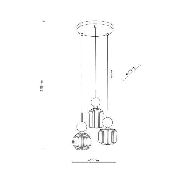 SOPHIA green-cognac III 11148 TK Lighting