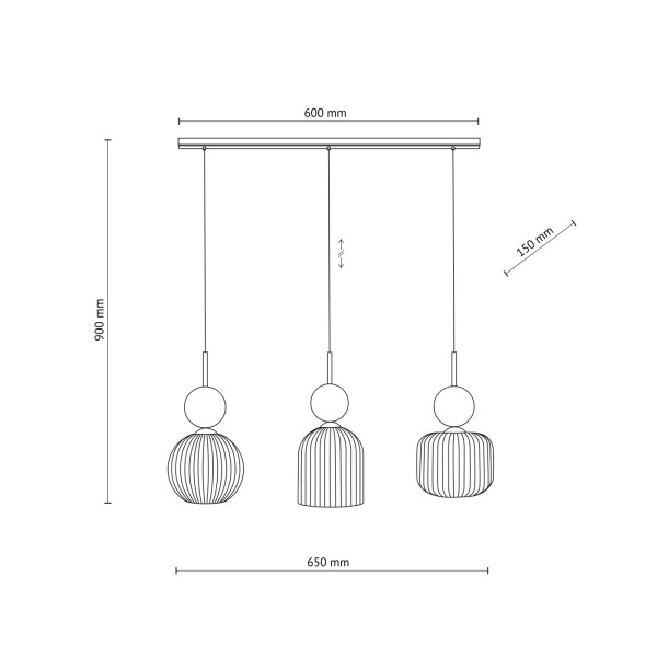 SOPHIA green-cognac III 11147 TK Lighting