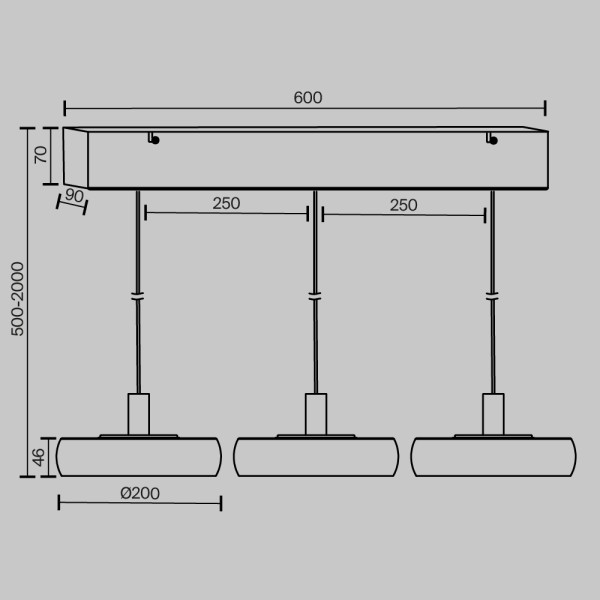 FLOAT III MOD498PL-L25BK Maytoni