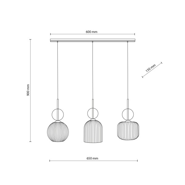 SOPHIA cognac-white III 11591 TK Lighting