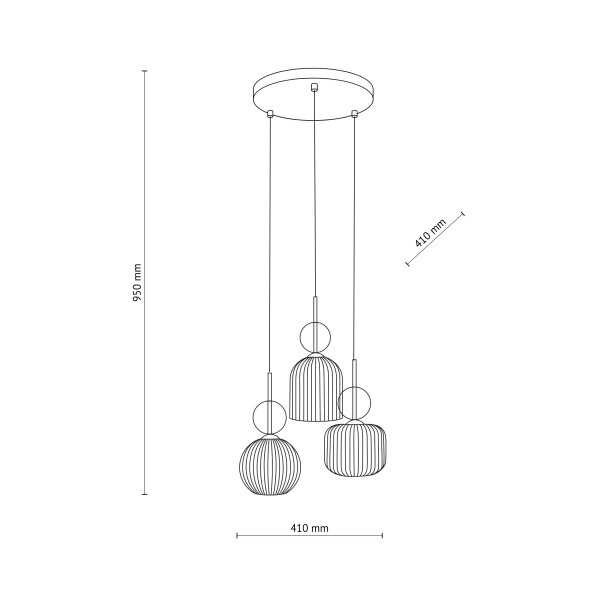 SOPHIA cognac-white III 11592 TK Lighting