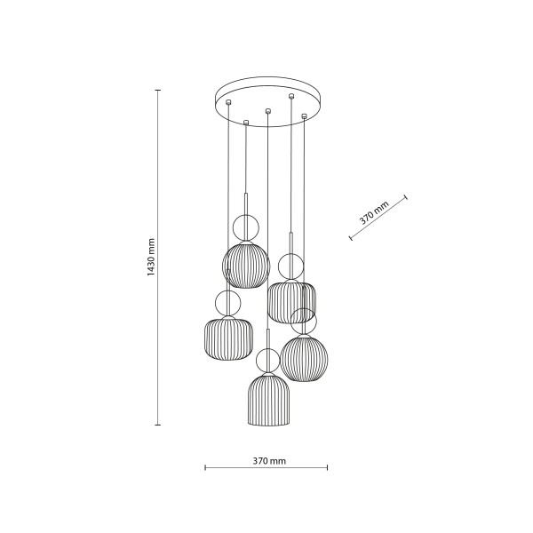 SOPHIA cognac-white V 11593 TK Lighting