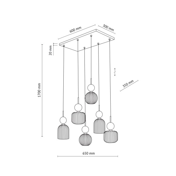 SOPHIA cognac VI 11044 TK Lighting