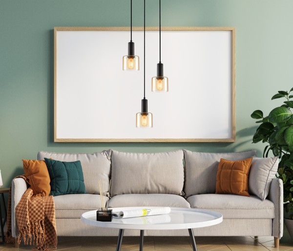 SANTIA III PND-65342-3A-BK+AMB Italux