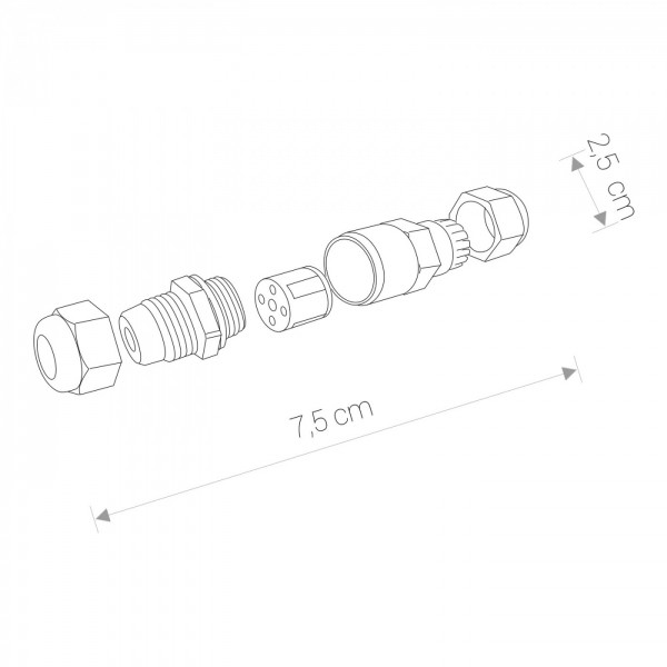 IP68 WATERPROOF CABLE CONNECTOR 8845 Nowodvorski