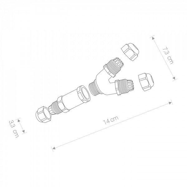 IP68 Y WATERPROOF CABLE CONNECTOR 8846 Nowodvorski