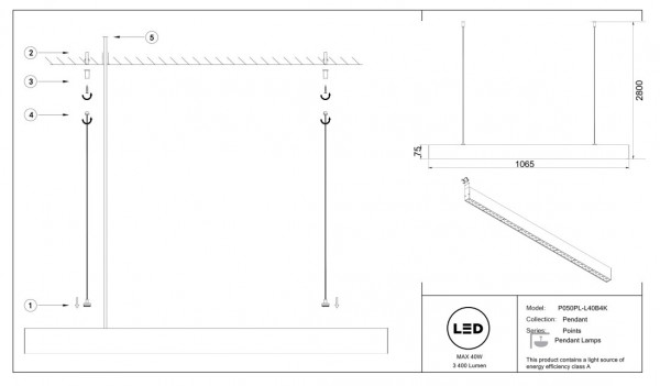 POINTS white P050PL-L40W4K Maytoni