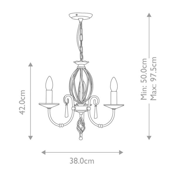 AEGEAN polished brass AG3-POL-BRASS Elstead