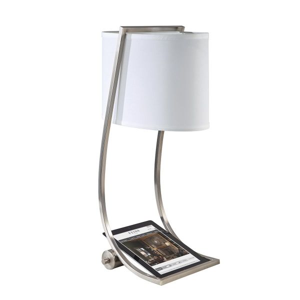 Lex Bali Brass Fe Tl Bb Feiss, Curve Brushed Steel Table Lamps