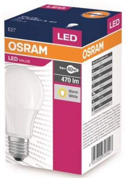 Value Classic 6W E27 A40 FR OSRAM