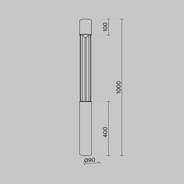 MILL O427FL-L12GF3K Maytoni