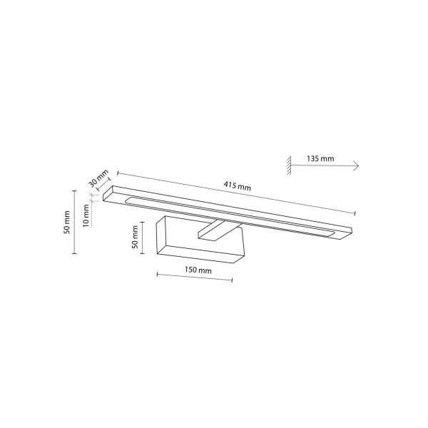 GALLERY LED black 12W 18000 TK Lighting