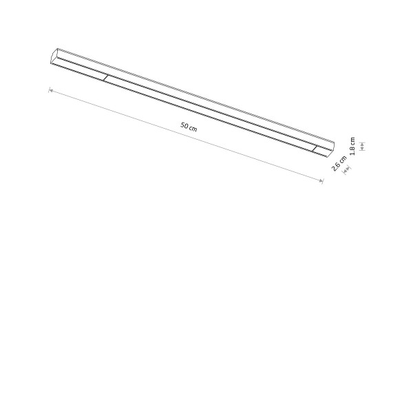 UT-LVM MINI LINE LED 18W black 4000K 11334 Nowodvorski