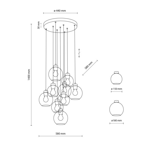 CUBUS graphite IX 10208 TK Lighting